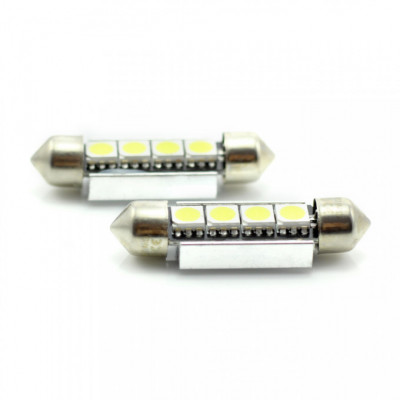 Set 2 becuri LED 12V 3W 72lm SOFIT 39mm CANBUS plafoniera CARGUARD foto