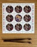 Craciun 2015, minicola de 8 timbre si 1 vinieta LP 2082e