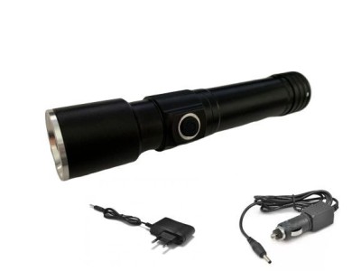Lanterna cu LED 3W cu incarcator auto si incarcator priza foto