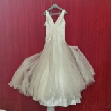 Rochie de mireasă tip Prințesă / A-Line, din tull fluid, mărimea 38-40