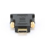 ADAPTOR video GEMBIRD, HDMI (T) la DVI-D SL (T), conectori auriti, black, &quot;A-HDMI-DVI-1&quot; (timbru verde 0.08 lei)