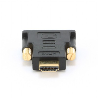 ADAPTOR video GEMBIRD, HDMI (T) la DVI-D SL (T), conectori auriti, black, &amp;amp;quot;A-HDMI-DVI-1&amp;amp;quot; (timbru verde 0.08 lei) foto