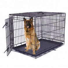 Cușcă câine Black Lux, XXL - 125,8 x 74,5 x 80,5 cm