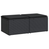 Cumpara ieftin Set mobilier de gradina cu perne, 2 piese poliratan/lemn acacia
