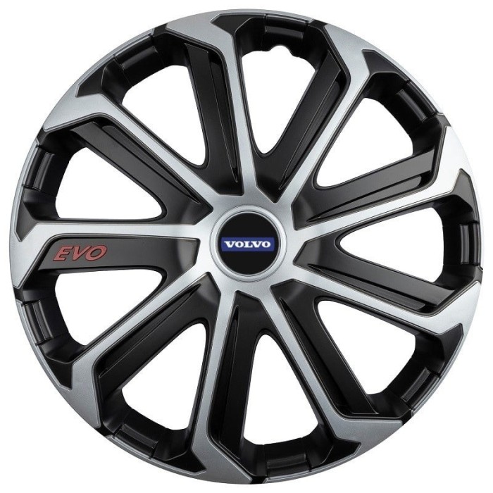 Set 4 Capace Roti Evo Gri-Negru R15, pentru VOLVO