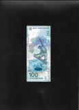 Rar! Rusia 100 ruble 2014 comemorativa seria7327278 hibrid aunc