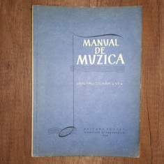 MANUAL DE MUZICA PENTRU CLASA A VI A - C. MEITERT , D.D. STANCU , 1959