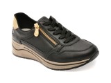 Pantofi sport RIEKER negri, N9501, din piele ecologica