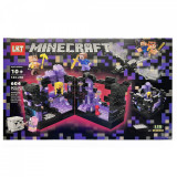Set de constructie tip Lego LKT Minecraft cu lampa LED - 604 piese de asamblat