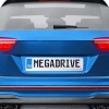 SUPORT NUMAR INMATRICULARE MEGA DRIVE METALIZAT SILVER 1 BUC 45180