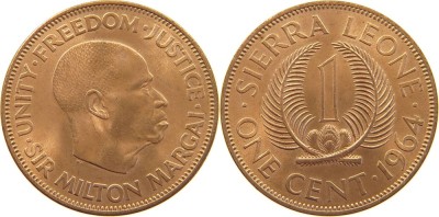 Sierra Leone 1 cent 1964 UNC foto