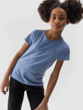 Tricou unicolor pentru fete - bleumarin, 4F Sportswear