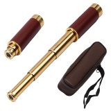 Mini-telescop DEPOX&reg;, Pirate Life, 25x30, auriu, 33.5 cm, husa piele inclusa