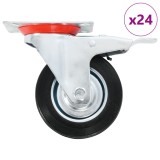 Gossi roti pivotante, 24 buc., 100 mm