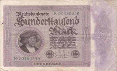 GERMANIA 100.000 marci 1923 VF!!! foto