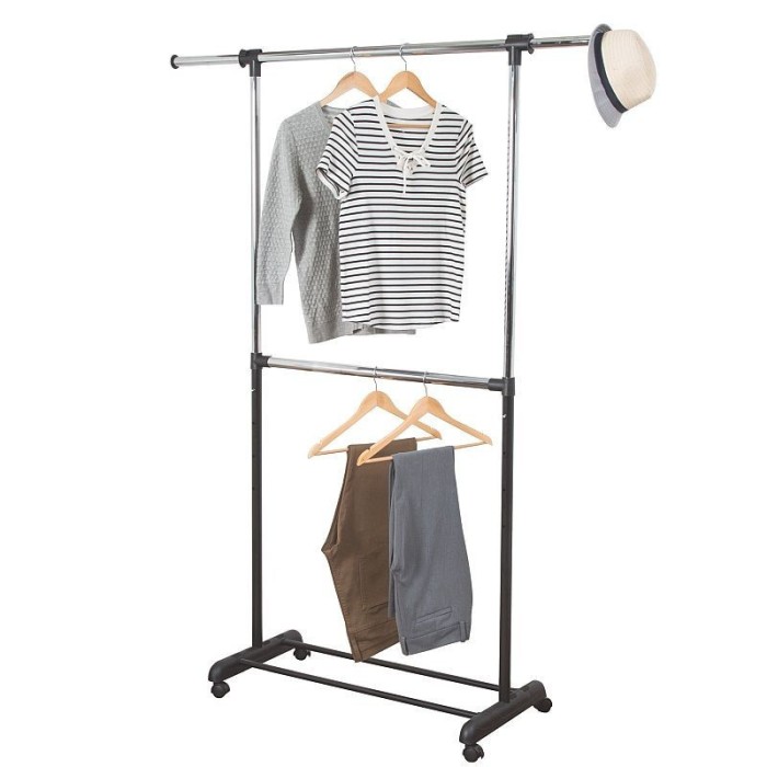Suport umerase haine, stand incaltaminte, inaltime ajustabila 163x145x45 cm, 4