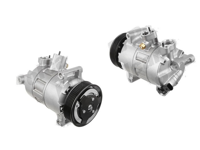 Compresor aer conditionat Audi A1 (8X), 2010-2018, motorizare 1.2 TFSI, 63kw, 1.4 TFSI, 90kw/136kw, benzina, rola curea 110 mm, 6 caneluri, tip Sande