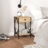 VidaXL Noptiere, 2 buc., stejar sonoma, 40x42x60 cm, lemn prelucrat 826338
