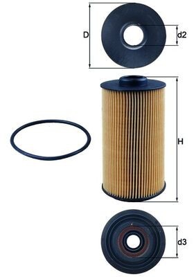 MAHLE OX 152/1D Filtru ulei foto