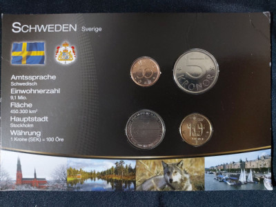 Seria completata monede - Suedia 2009 , 4 monede foto