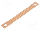 Trese bandă de &icirc;mpăm&acirc;ntare 16mm2 &Oslash;1: 9mm &Oslash;2: 9mm 120A L: 0,13m