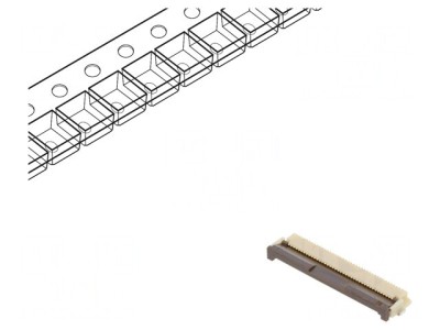 Conector FFC/FPC 40 PIN Orizontal ZIF foto