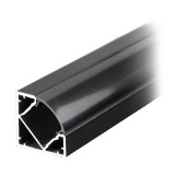 Profil aluminiu pentru banda LED 2 m, 19x19 mm, negru