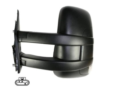 Oglinda usa exterioara Iveco Daily, 05.2006-07.2014, partea Stanga, ajustabil manual; lungime; sticla convexa; geam cromat; cu Lucas, Aftermarket foto