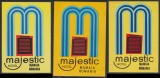 Romania anii 70 - Set 3 vignete de bagaje Hotel MAJESTIC din Mamaia (varietati), ONT Carpati, etichete hoteliere, promovare turistica