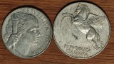 Cumpara ieftin Italia - set de colectie monede rarute - 5 lire 1948 + 10 lire 1949 Pegasus - absolut superbe !, Europa