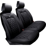 Set huse scaune fata universale lux Piele ecologica - negru