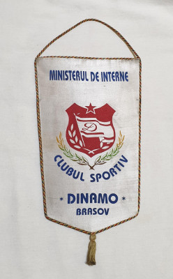 MINISTERUL de INTERNE - Fanion de colectie Clubul Sportiv DINAMO Brasov - Fotbal foto