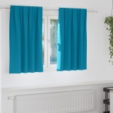 vidaXL Perdele cu perdele 2 pcs Turcoaz 140 x 140 cm Poliester