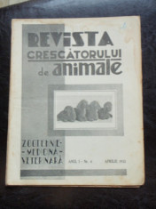 REVISTA CRESCATORULUI DE ANIMALE NR.4/APRILIE 1935 foto