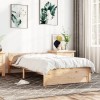 Gossi cadru de pat single, 90x190 cm, lemn masiv