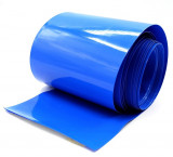 Folie termocontractabila pentru 18650 albastru 90mm 1m