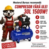 Cumpara ieftin Compresor Fără Ulei 30L 1500W 285L/min &ndash; Profesional pentru Atelier, Stomatologie &amp; Barbershop XD4091