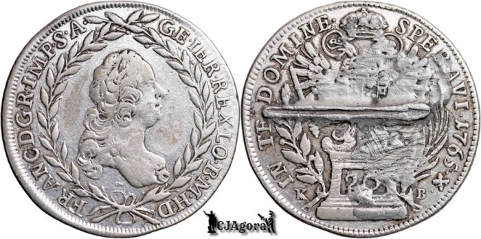 1765 KB, 20 Krajc&aacute;r - Francisc I, ca co-conducător - Regatul Ungariei