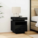 VidaXL Noptieră cu sertar Stejar negru 40 x 39 x 48.5 cm Lemn compozit