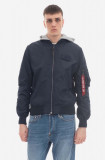 Alpha Industries geacă MA-1 TT Hood BP Ref. 106103 07 bărbați, culoarea bleumarin, de tranziție 106103.07-navy