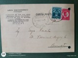 Regalitate Romania , carte postala corespondenta circulata ,corepondenta financiar -comerciala avocat, Printata