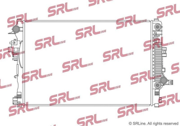 Radiator Opel Insignia, motor: 1.5 Turbo D, 1.6 T, 2.0 Cdti, 2.0 Turbo D, cu locas senzor, 660x438x26, SRLine, Aluminiu/ Plastic brazat, 39179356;