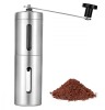 Rasnita Cafea Manuala Otel Inoxidabil, Argintie, 19cm. Ajustare Macinare, Vizor Cantitate, Pro Cart