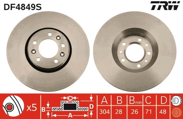 TRW DF4849S Disc frana