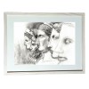 G19. Tablou tip grafica in carbune, Profil Roman, Hartie A4, inramat, Istorice, Realism, RavariuArt