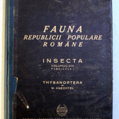 FAUNA REPUBLICII SOCIALISTE ROMANE, INSECTA, VOL. VIII, FAS. 1: THYSANOPTERA de W. KNECHTEL 1951