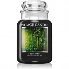 Village Candle Black Bamboo lumânare parfumată (Glass Lid) 602 g