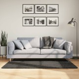 vidaXL Covor ISTAN, cu fire &icirc;nalte, aspect lucios, antracit, 80x150 cm