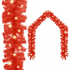 Ghirlandă de Crăciun cu lumini LED, roșu, 20 m
