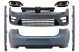 Pachet Exterior cu Faruri G7.5 Look LED Semnal Dinamic VW Golf 7 VII (11/2012-07/2017) R Design Performance AutoTuning, KITT